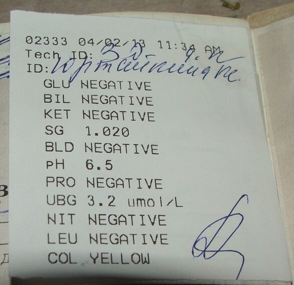 La mia analisi delle urine risulta prima di Femixal